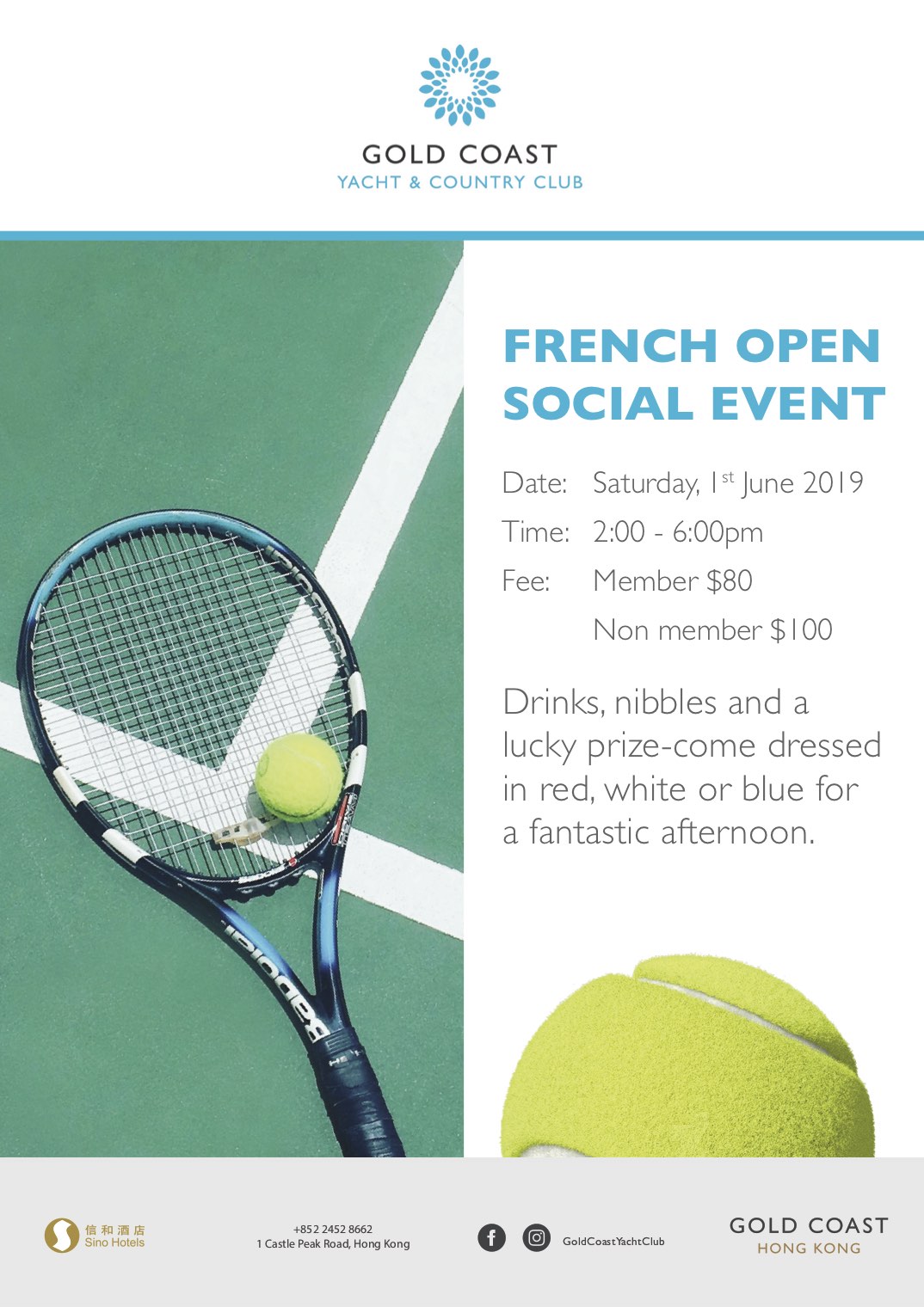 French Open Social Event 2019 Flyer